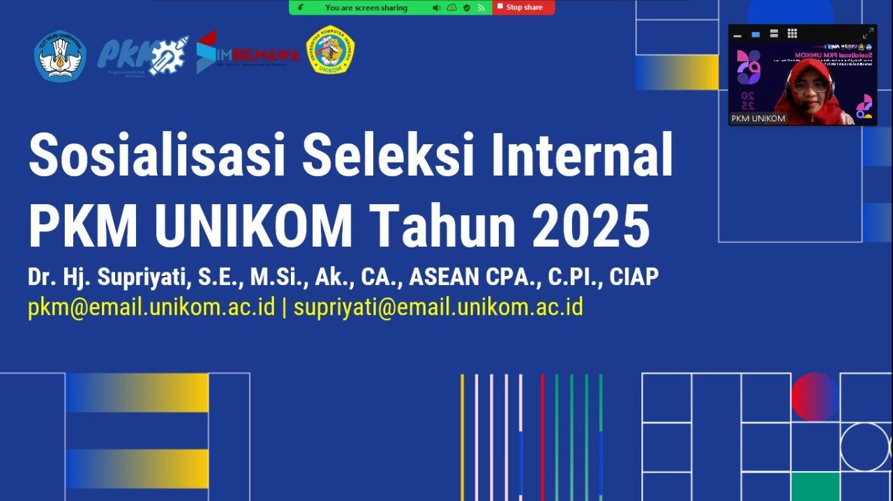 Direktorat Kemahasiswaan Selaku Ketua Pkm Unikom Menggelar Sosialisasi Inovasi Strategi Lolos Pendanaan Program Kreativitas Mahasiswa Dan Pimnas 2025 Unikom Gelar Sosialisasi Strategi Lolos Pendanaan Pkm Dan Pimnas 2025