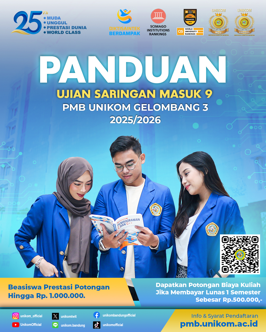Panduan Ujian Saringan Masuk Gelombang III USM 9 UNIKOM 2025
