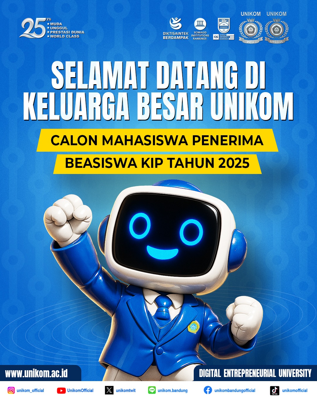 Informasi Penerima Beasiswa KIP UNIKOM Tahun 2025