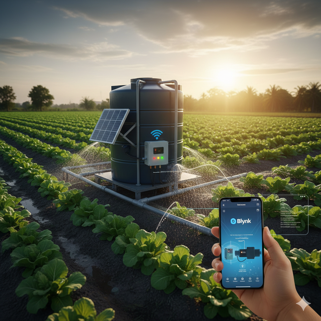 Pengembangan Prototipe Pompa Tangki Penyimpanan Air untuk Penyiraman Tanaman menggunakan Internet of Things (IoT) dengan Energi Surya