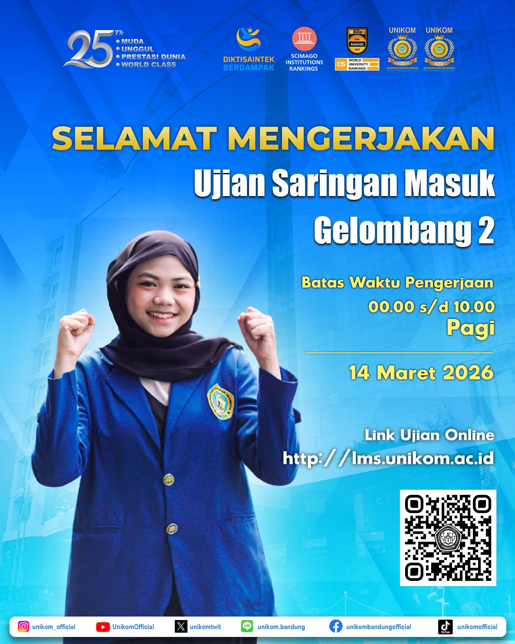 Siap Bergabung Menjadi Bagian dari UNIKOM? Ikuti Ujian Saringan Masuk UNIKOM