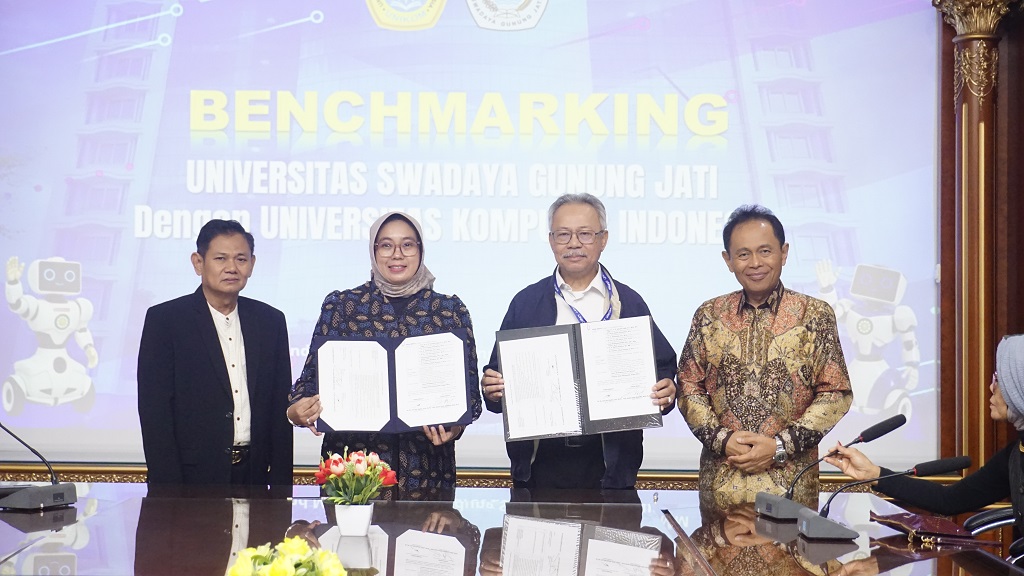 UNIKOM dan UGJ Lakukan MOU dan Benchmarking Perkuat Transformasi Digital Perguruan Tinggi Dorong Kolaborasi Berdampak