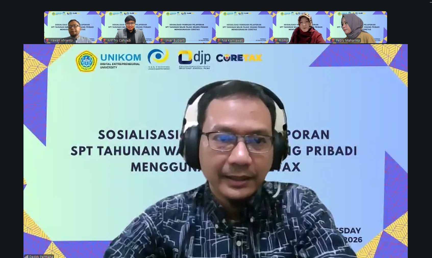 Dukung Transformasi Administrasi Pajak Digital Tax Center UNIKOM Gelar Sosialisasi Pengisian SPT Coretax