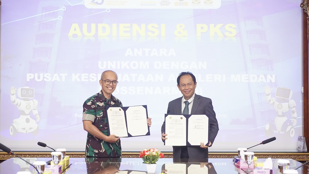 Sinergi Teknologi untuk Pertahanan Modern: UNIKOM dan PUSSENARMED Resmi Jalin Kerja Sama Strategis