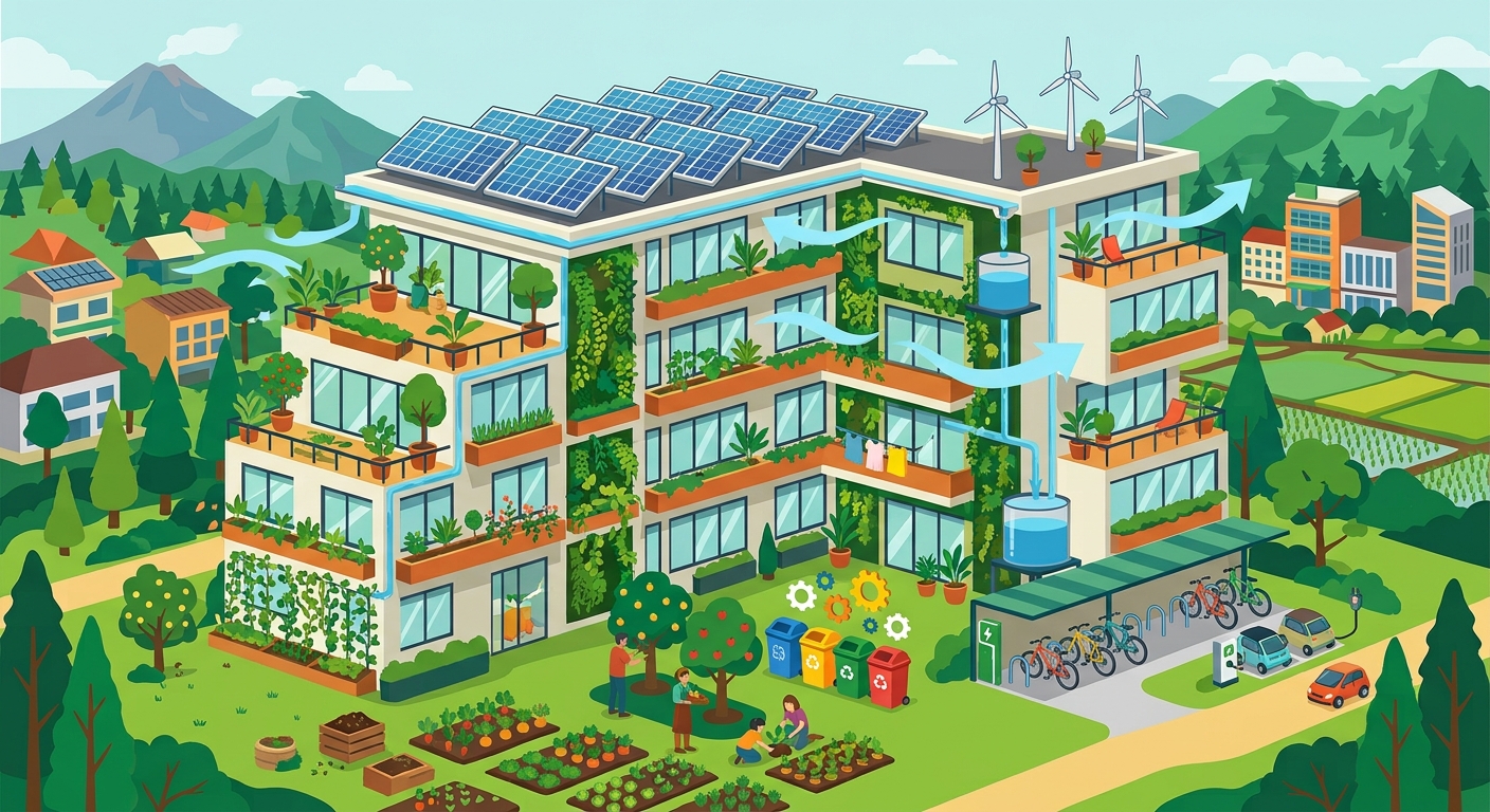Green Approach dalam Desain Sewa Rumah Susun Sederhana di Rancacili Bandung Indonesia