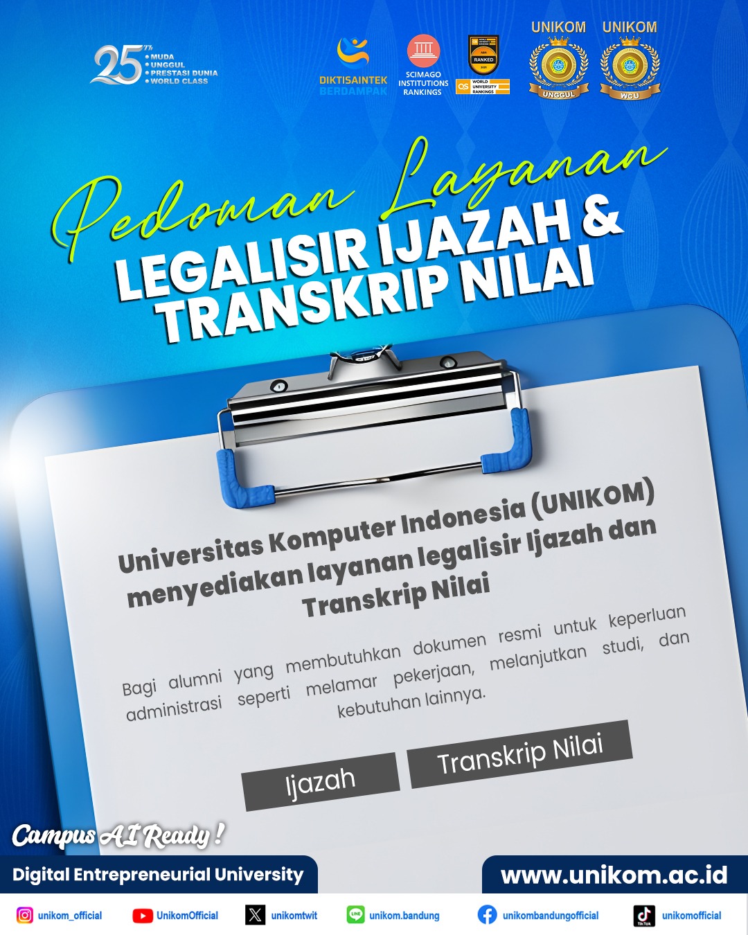 Informasi Layanan Legalisir Ijazah & Transkrip Nilai