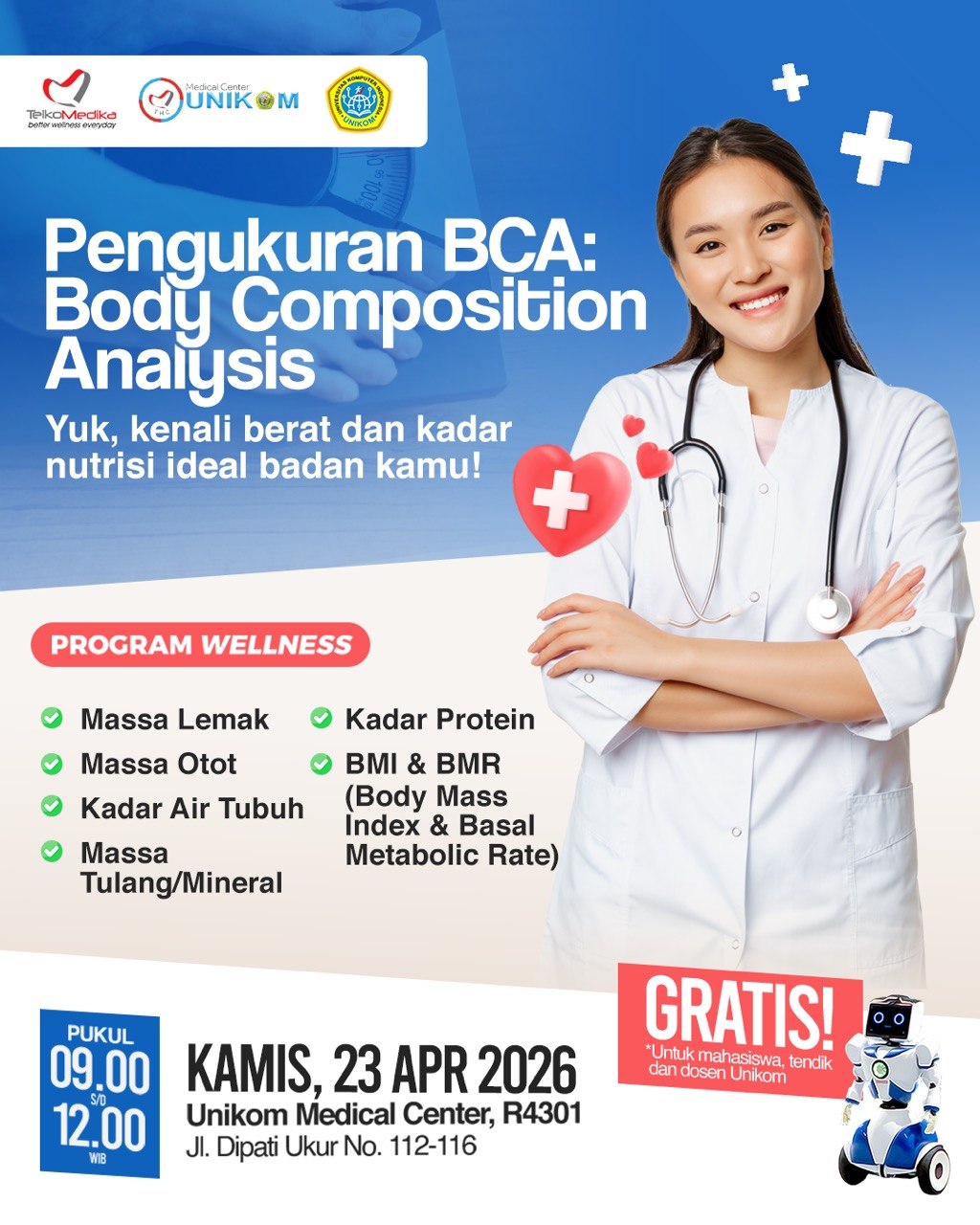 UNIKOM Hadirkan Program Wellness Body Composition Analysis untuk Sivitas Akademika