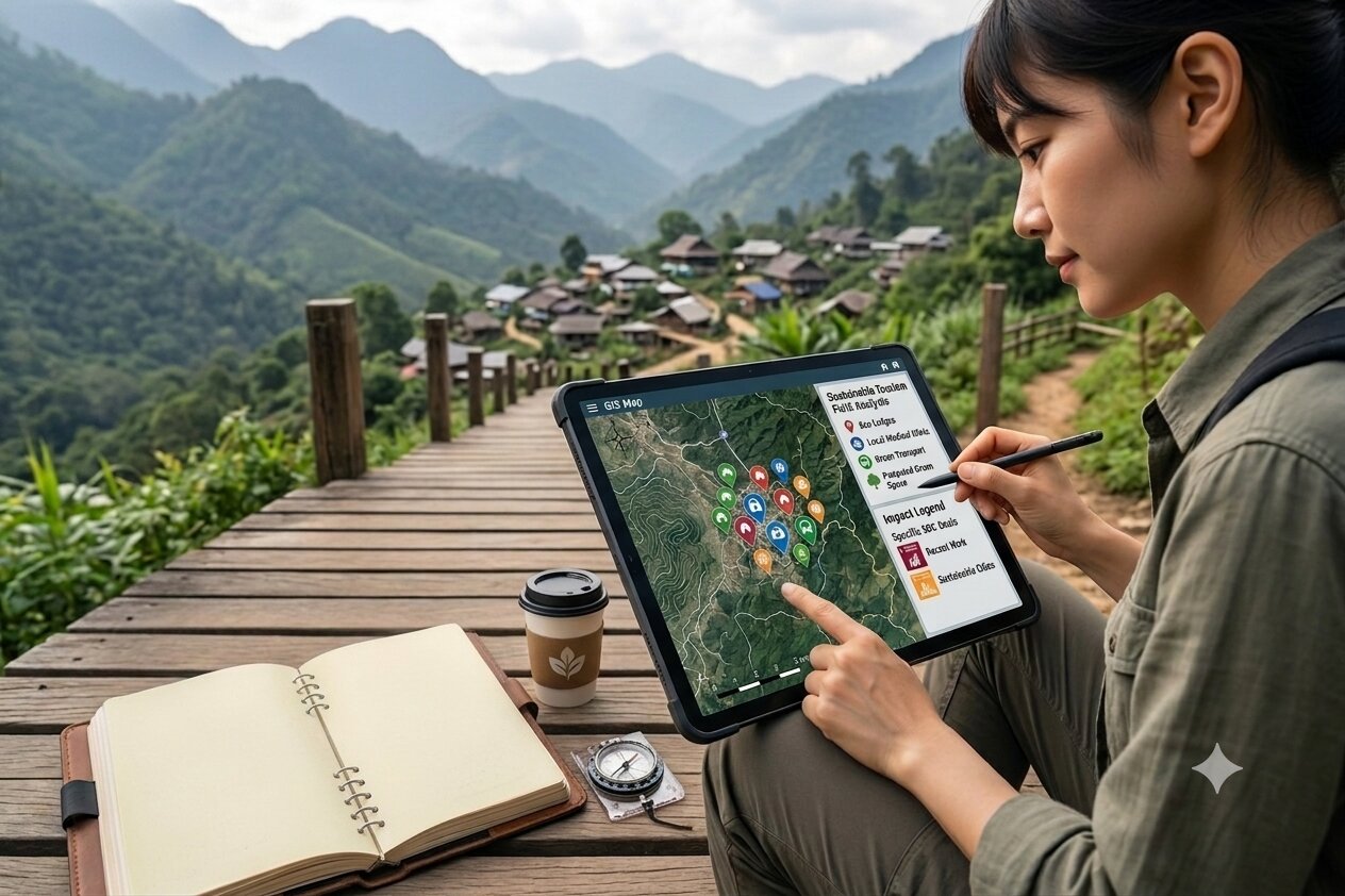 Aplikasi Sistem Informasi Geografis (SIG) untuk Mengidentifikasi Distribusi Objek Wisata dan Fasilitas Pendukung yang Berkaitan dengan Sustainable Development Goals (SDGs)