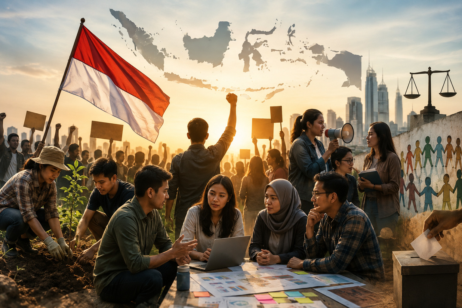 The Role of Civil Society Organizations in Promoting Social and Political Change in Indonesia