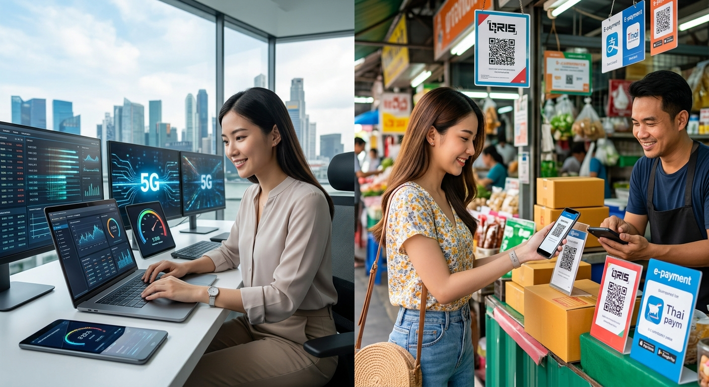 Digital Economy Growth in Singapore and Thailand Following the Post-Covid-19 Pandemic