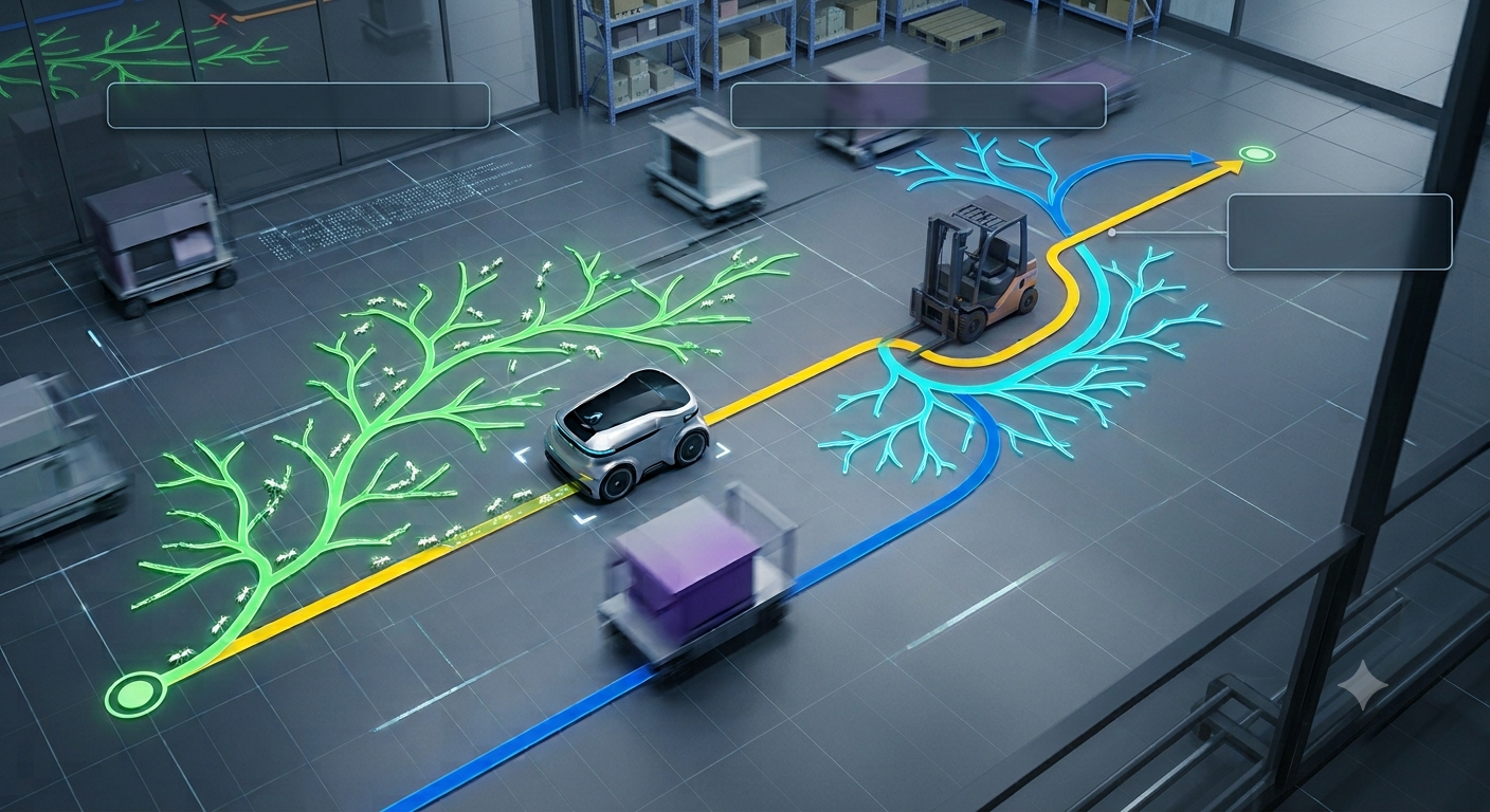 Metode Perencanaan Jalur Robot Bergerak yang Efisien Berbasis Pengambilan Sampel di Lingkungan Dinamis Berdasarkan Rapidly-Exploring Random Tree dan Rule-Template