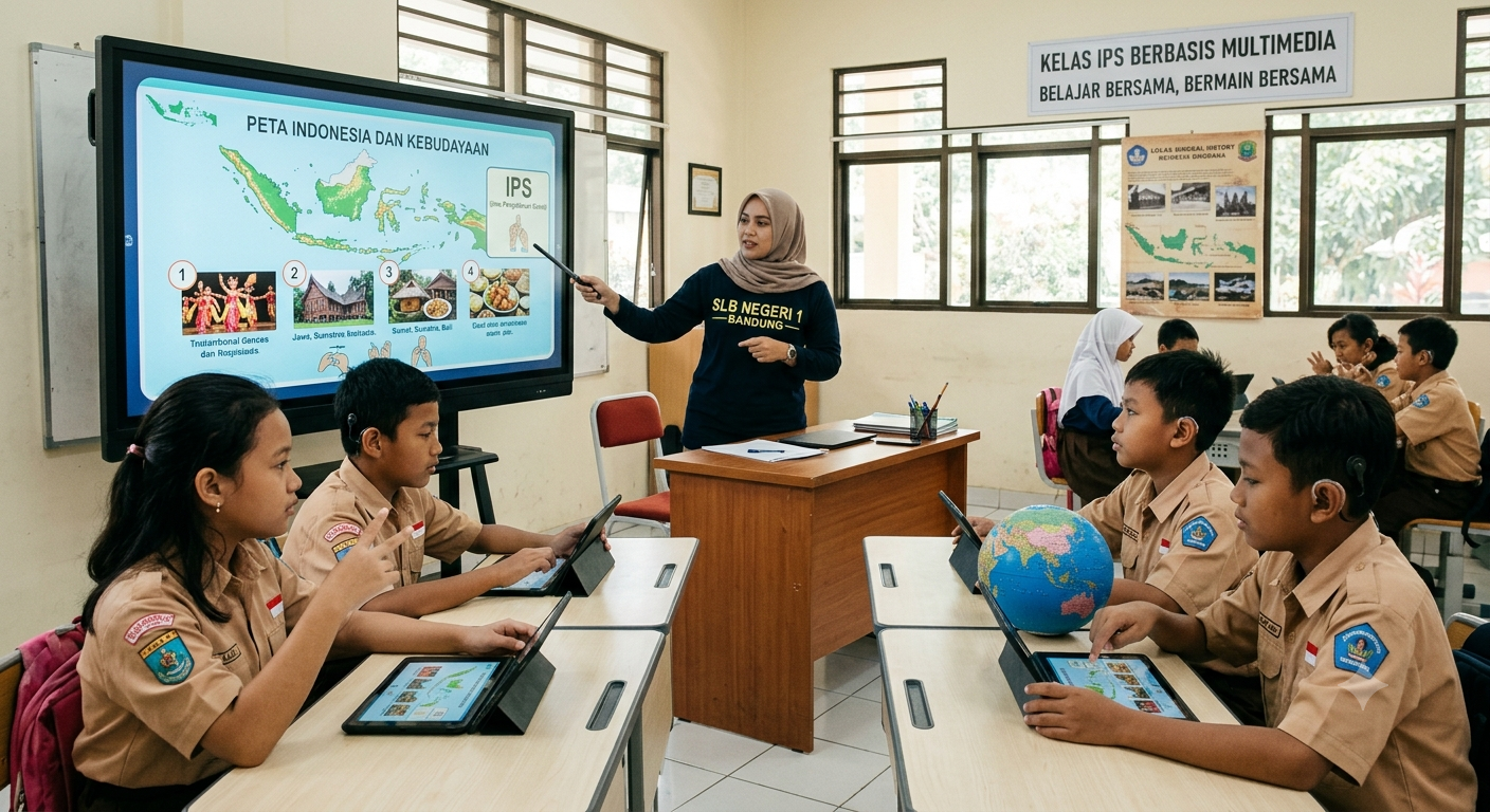 Application of IPS Learning about Humans and Geographical Environment Based on Multimedia