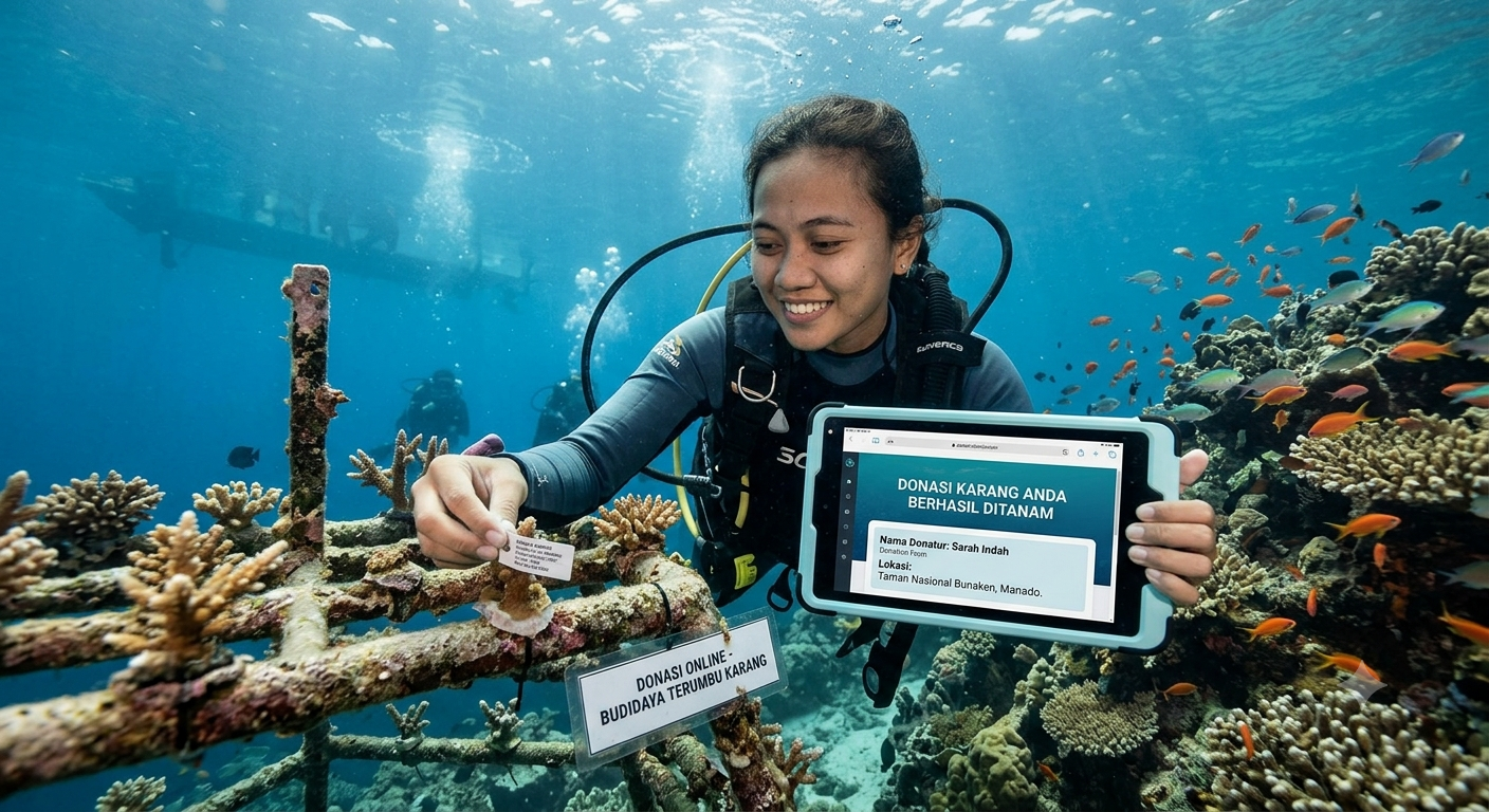 Budidaya Terumbu Karang Melalui Donasi Online