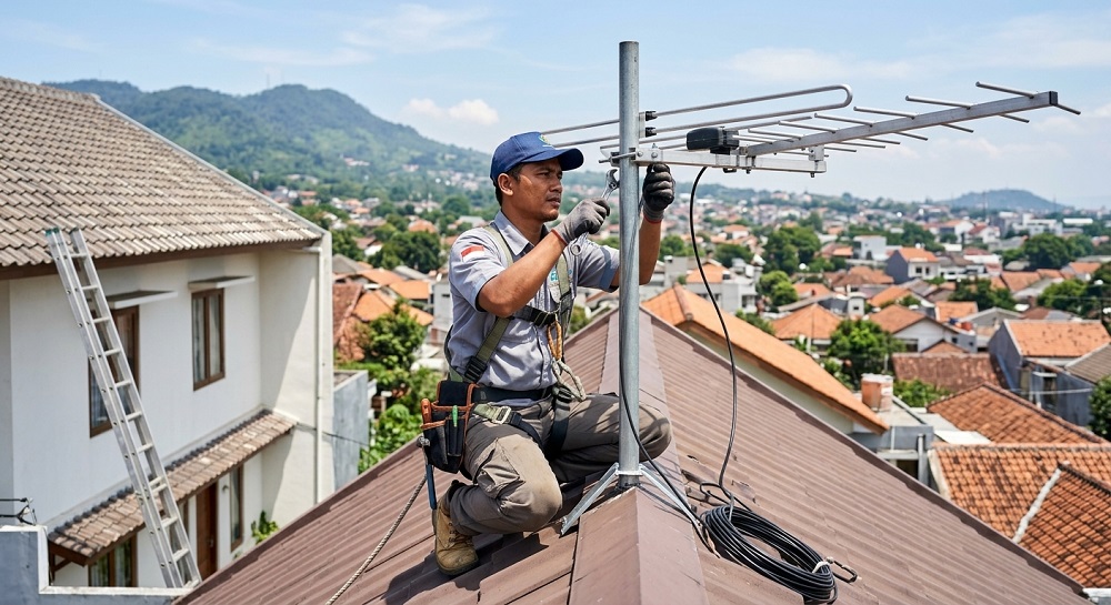 Pemodelan Antena Setengah Lambda Terbuka Menggunakan Pengujian Detektor Plotter Antena Otomatis pada Frekuensi Siaran UHF