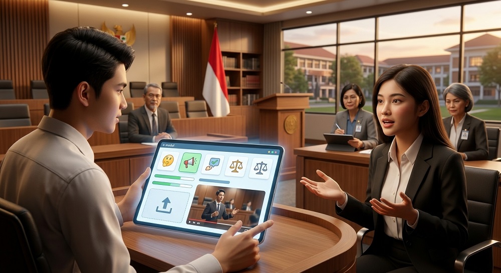 Pengembangan E-Modul Reflektif yang Dimuat dengan Strategi Berbicara untuk Materi Argumen Hukum
