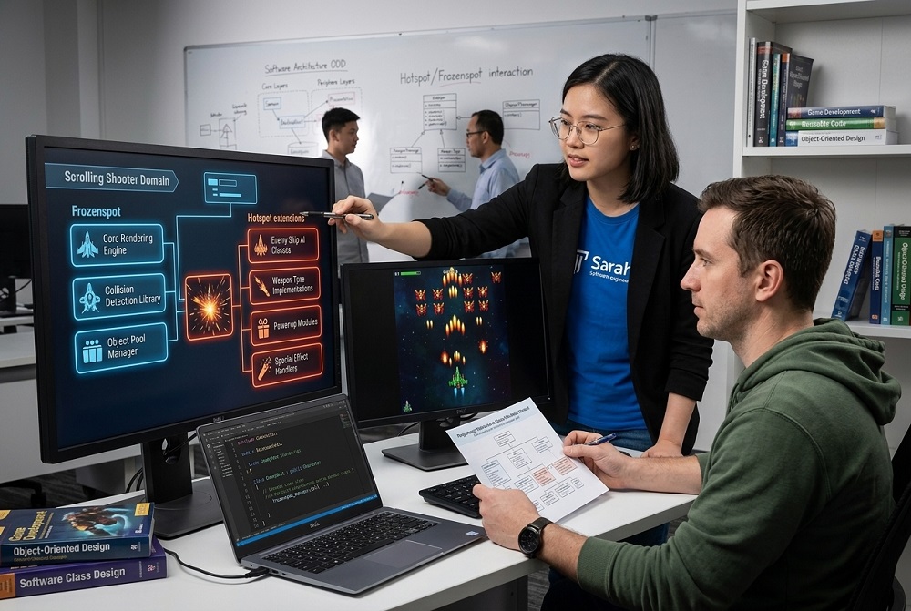 Pengembangan Pustaka Kelas dalam Domain Game Scrolling Shooter
