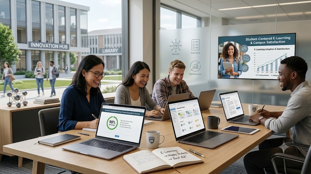 The Relationship Between E-Learning And Student Satisfaction as Marketing Strategy: A Case Study at A Private University